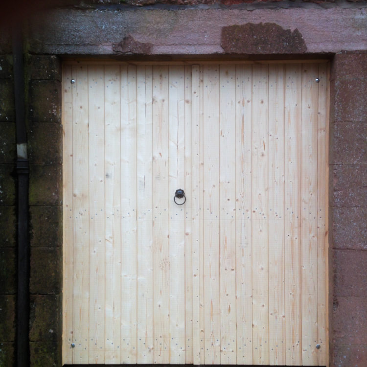 Wooden garage door